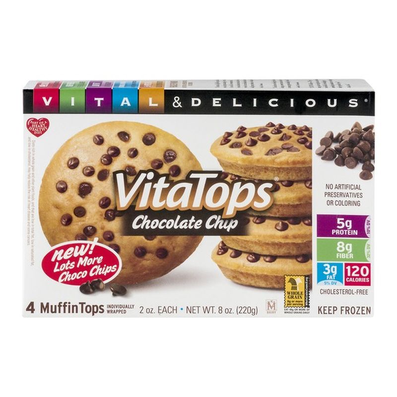 Vitalicious VitaTops, Chocolate Chip (8 Oz) - Instacart