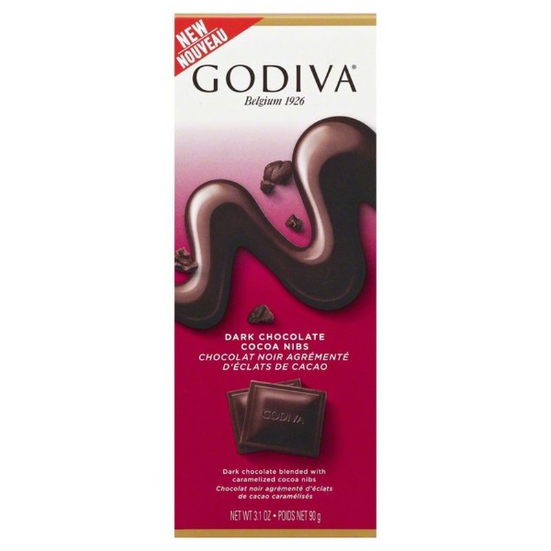 Godiva Dark Chocolate, Cocoa Nibs (3.1 oz) - Instacart