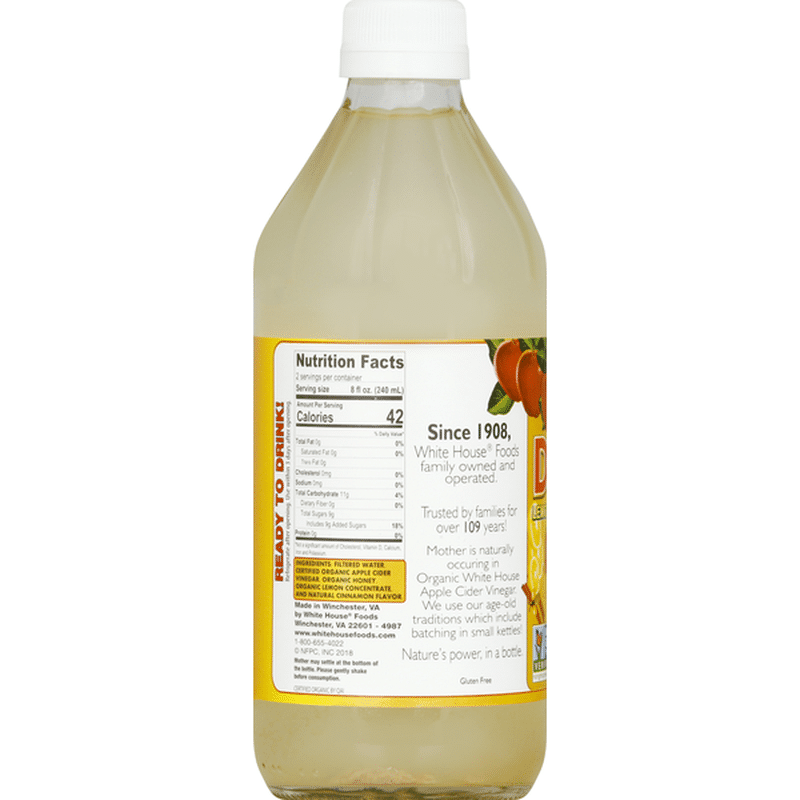 White House Vinegar, with Mother, Organic, Apple Cider, Detox (16 oz