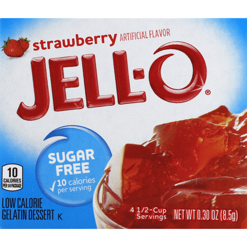 Jell-O Strawberry Sugar-Free Gelatin Mix (0.3 oz) from Falletti Foods ...