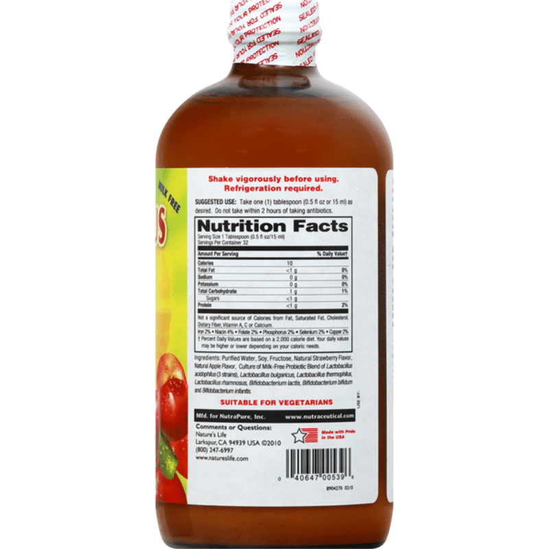 Natures Life Acidophilus Probiotic Strawberry Apple 16 Oz Instacart