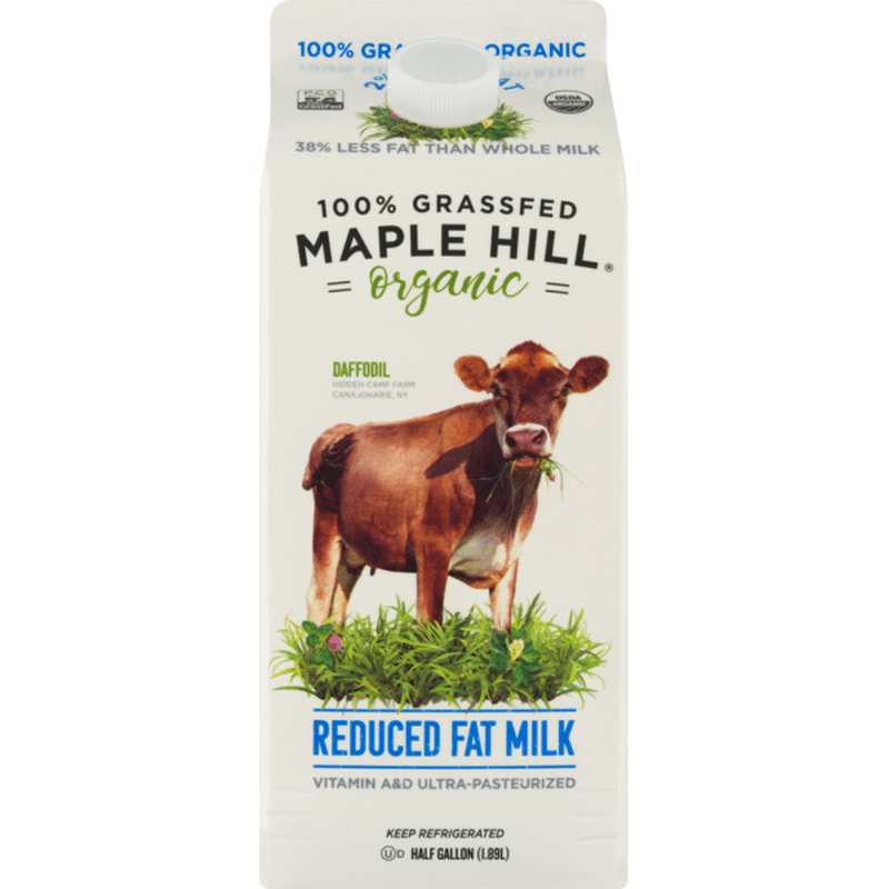 Maple Hill Organic 2 Reduced Fat Milk (0.5 gal) Instacart