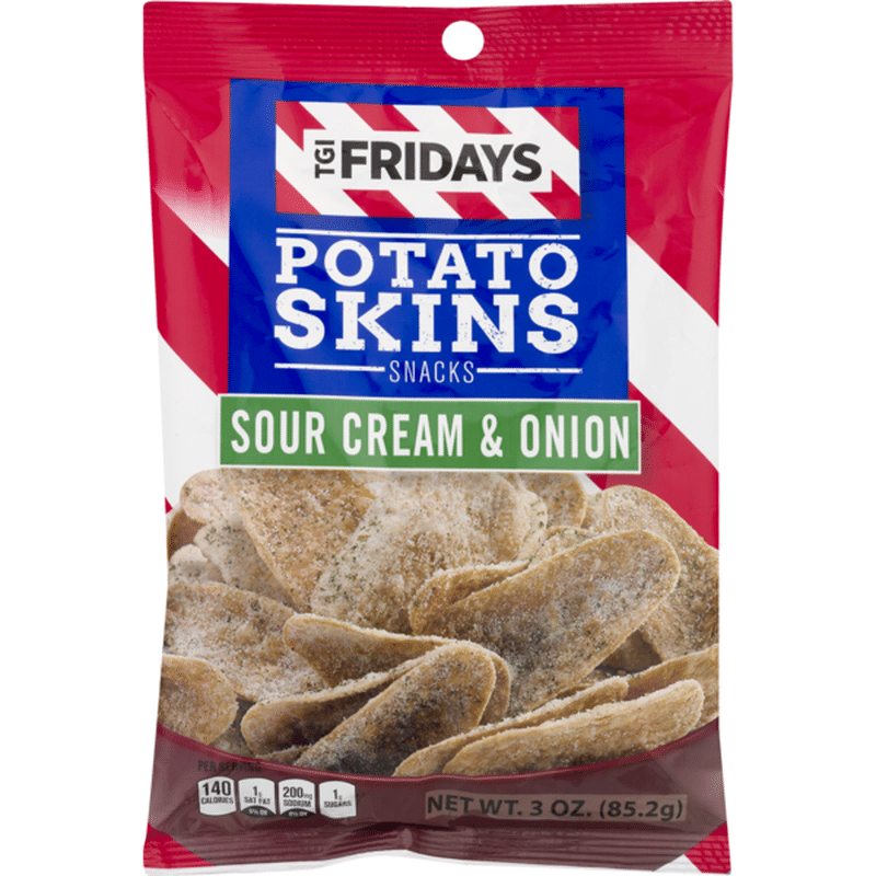 TGI Fridays Potato Skins Snacks Sour Cream & Onion (3 oz) - Instacart