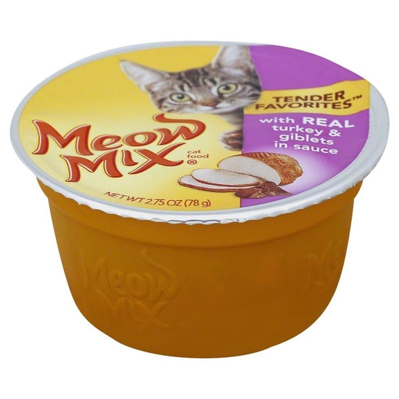 Meow Mix Tender Favorites with Real Turkey & Giblets in Sauce Wet Cat