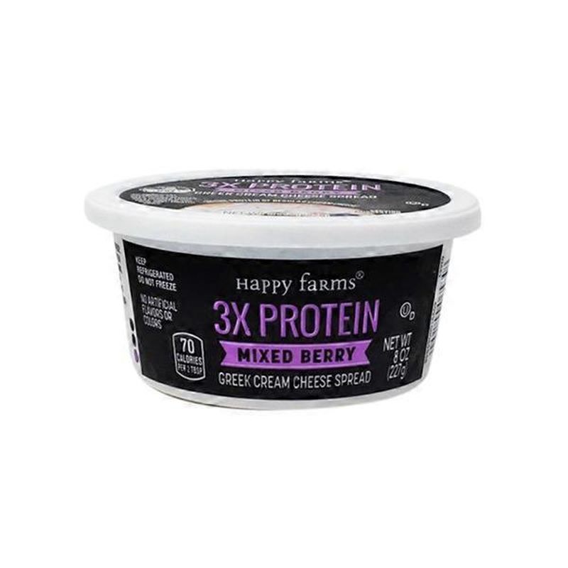 Happy Farms Greek Protein Mixed Berry Cream Cheese Spread (8 oz