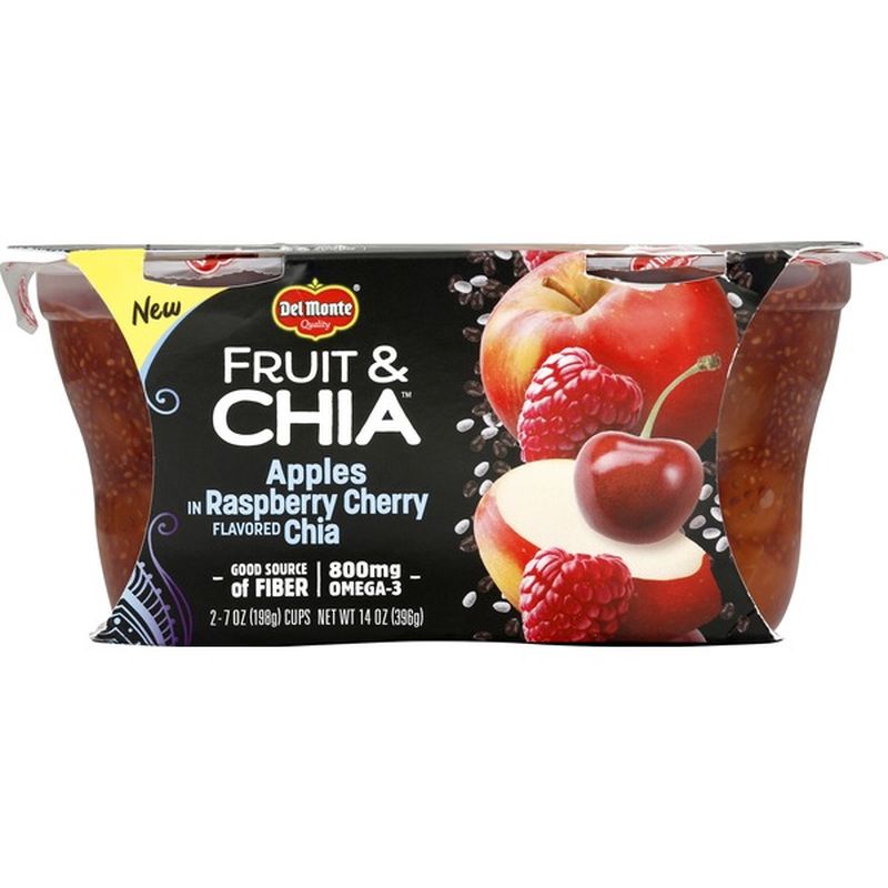 Del Monte Fruit & Chia Apples in Raspberry Flavored Chia Plastic Fruit
