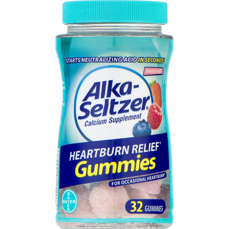 Alka-Seltzer Heartburn Relief, Gummies, Mixed Fruit (32 Each) - Instacart