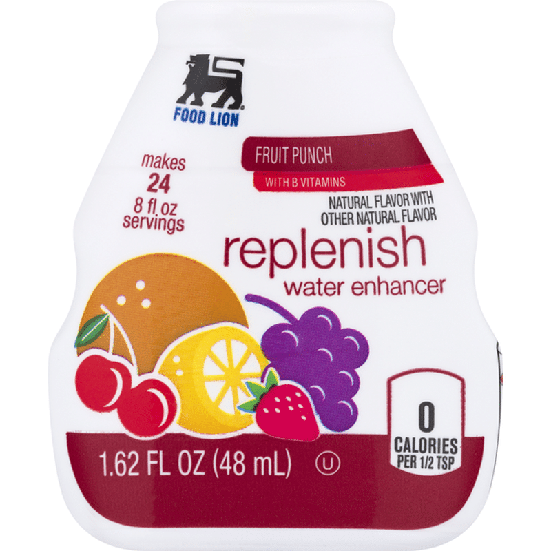 Food Lion Water Enhancer, Replenish, Fruit Punch (1.62 oz) Instacart