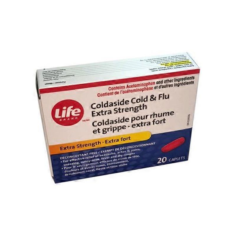 Life Brand Extra Strength Coldaside Cold Flu Relief Each Instacart