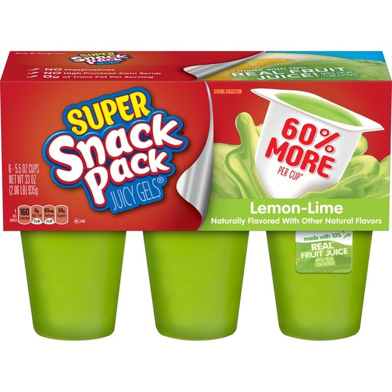 Snack Pack Juicy Gels Lemon Lime (5.5 fl oz) Instacart