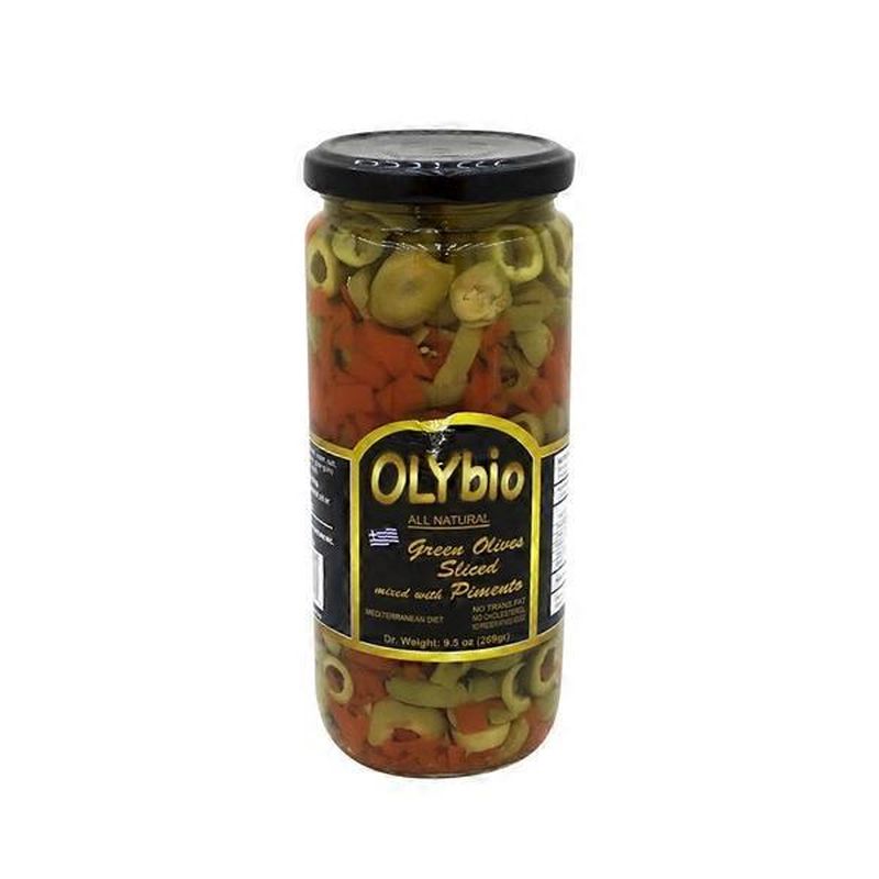 Olybio Green Sliced Olives With Pimentos (9.5 oz) Instacart