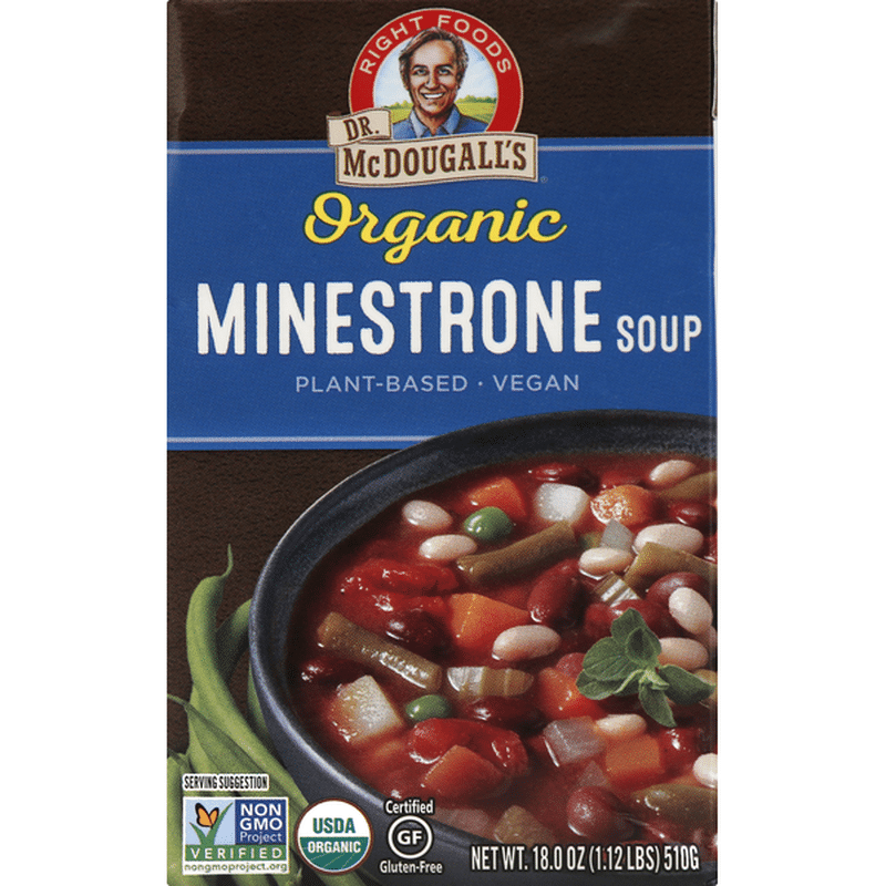 Dr. McDougall's Soup, Organic, Minestrone (18 oz) - Instacart