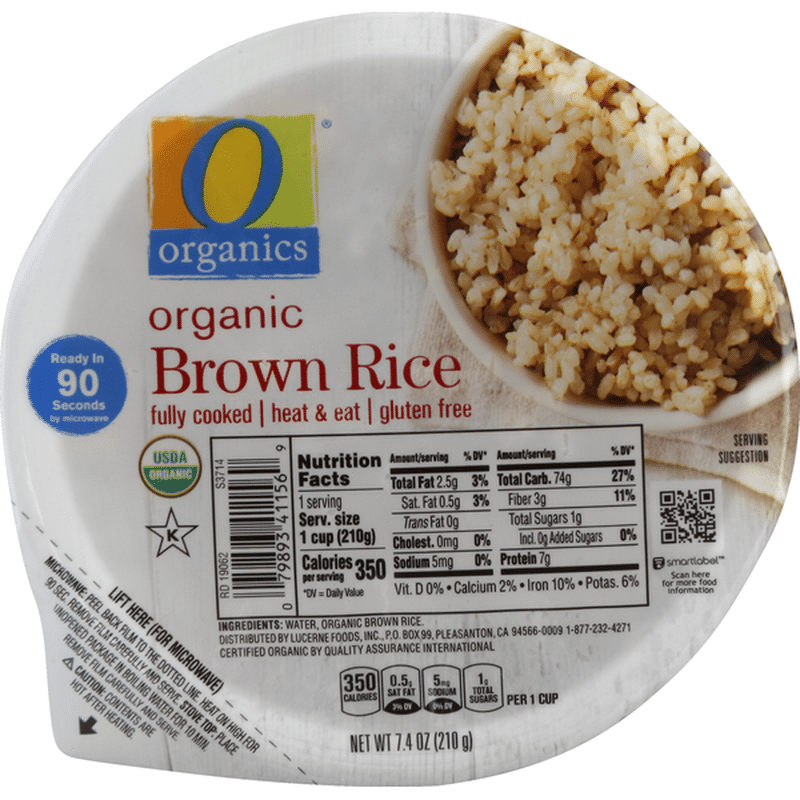 O Organics Brown Rice Organic 7 4 Oz Instacart