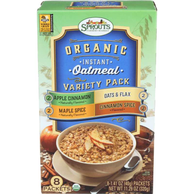 Sprouts Organic Variety Pack Instant Oatmeal (11.29 oz) from Sprouts Farmers Market Instacart