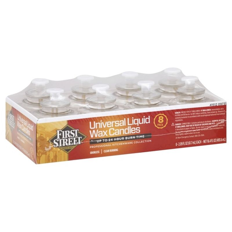 First Street 24 Hour Universal Liquid Wax Candles (2.2 fl oz) Instacart