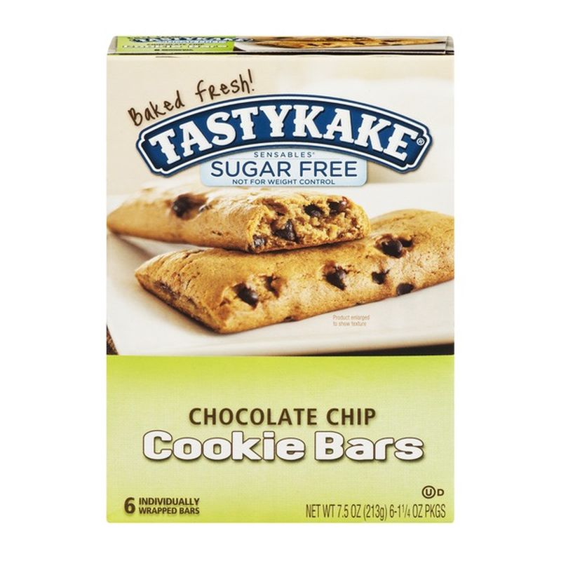 Tastykake Sensables Sugar Free Chocolate Chip Cookie Bars 6 CT (7.5
