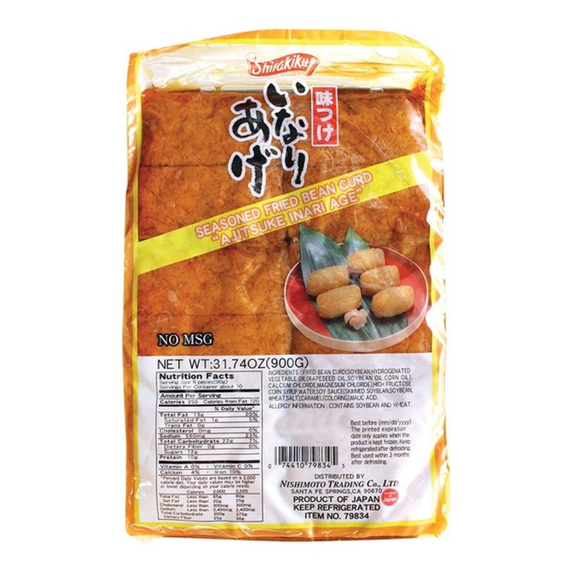 Shirakiku Seasoned Fried Bean Curd Ajitsuke Inari Age (31.74 oz