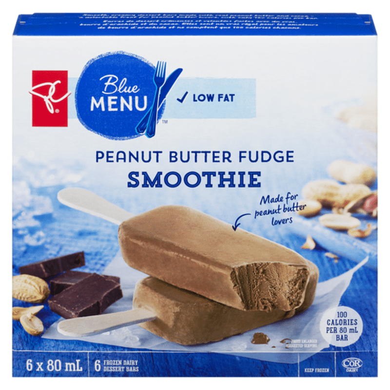 President's Choice Blue Menu Peanut Butter Fudge Smoothie Frozen Dairy