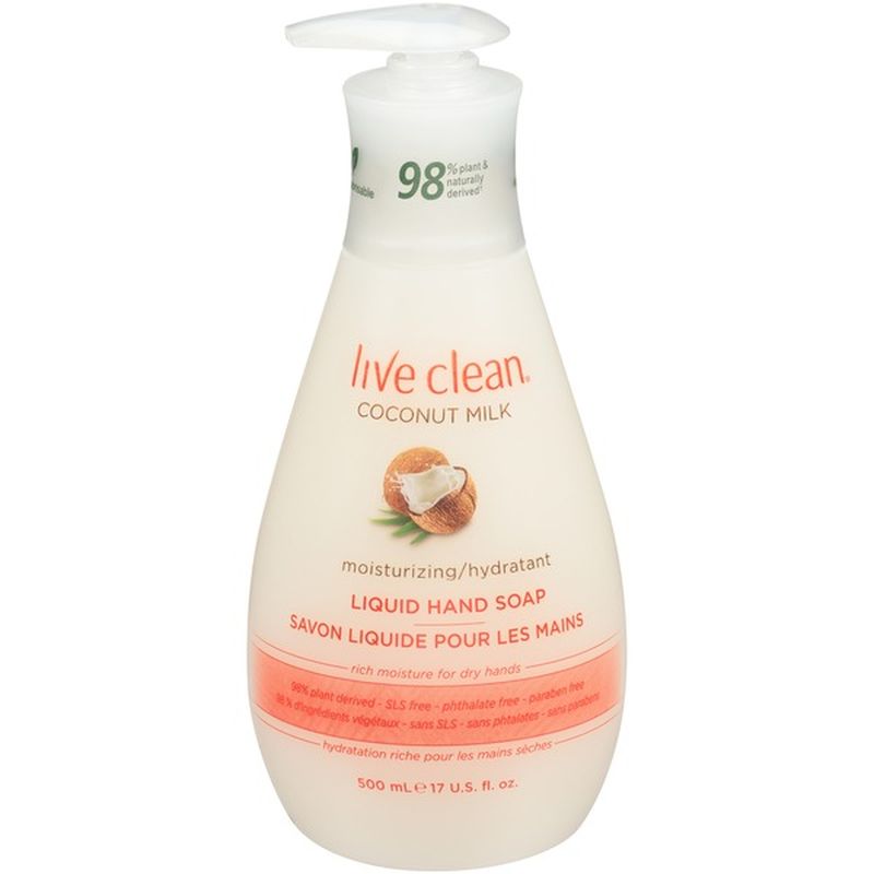 Live Clean Coconut Milk Moisturizing Liquid Hand Soap (500 ml) Instacart