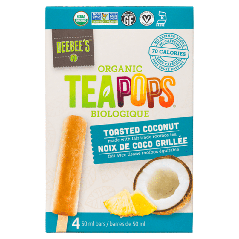 Deebees Organic Toasted Coconut Teapops