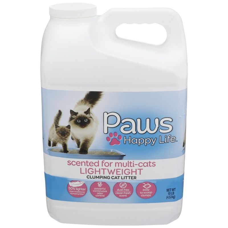 Paws Happy Life Lightweight Scoopable Scented Cat Litter for Multiple