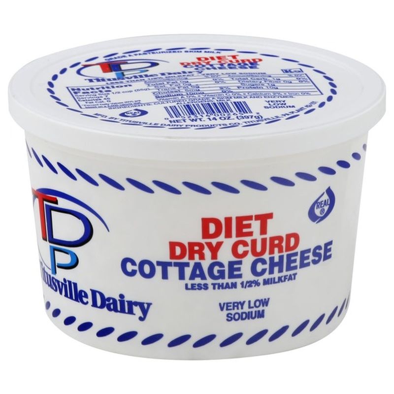 Titusville Dairy Cottage Cheese Diet Dry Curd 14 oz from Fresh 