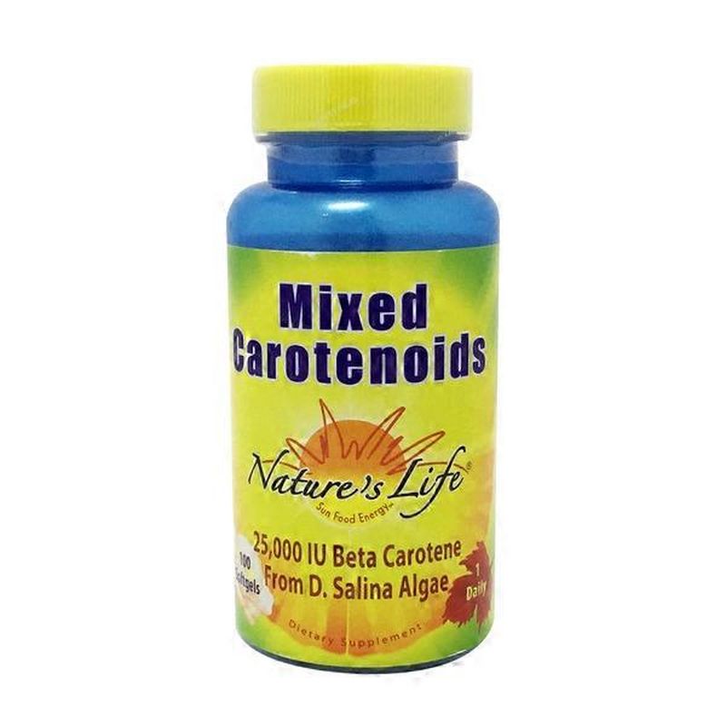 Nature's Life Mixed Carotenoids 25,000 IU Beta Carotene softgels (100