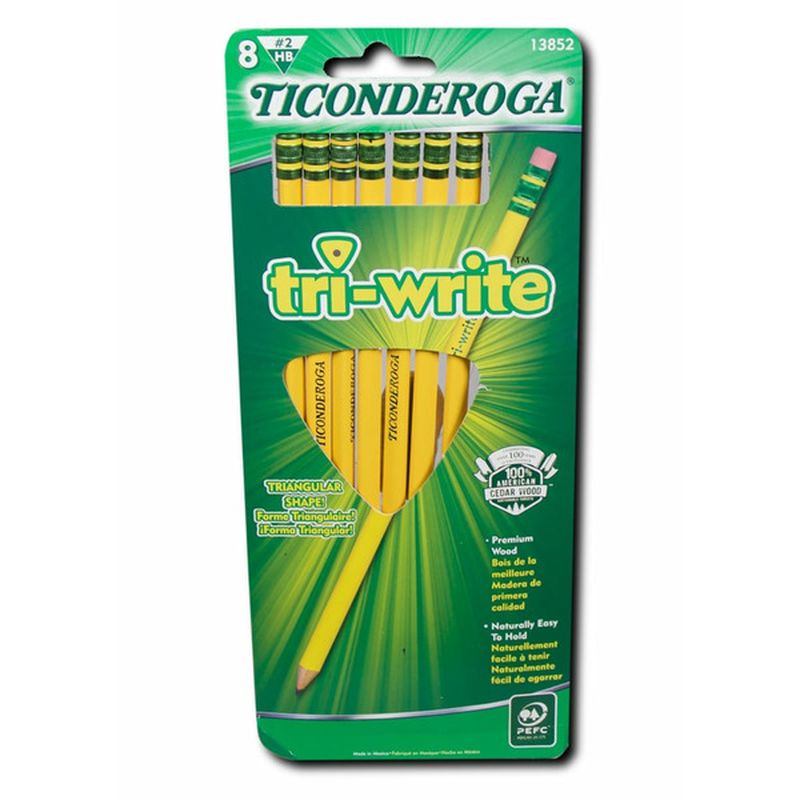 Ticonderoga Noir Tri Write Number 2 Pencils