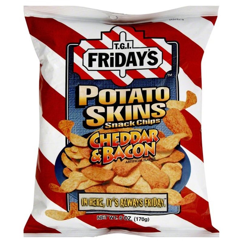 T G I Friday S Potato Skins Snack Chips Cheddar Bacon 6 Oz Instacart