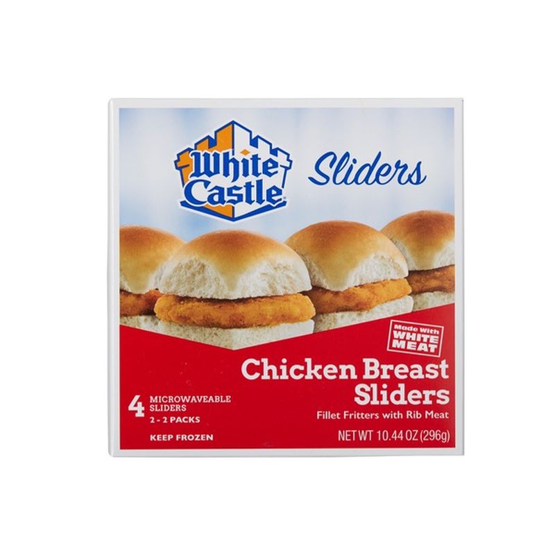 White Castle Chicken Breast Sliders, Fillet Fritters with Rib Meat