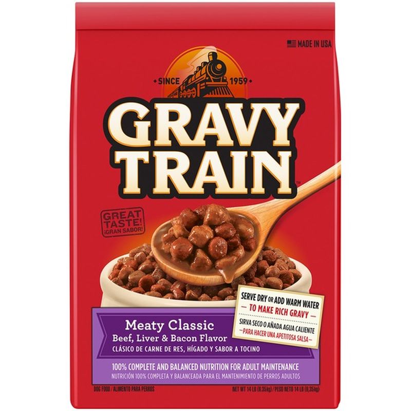 Gravy Train Meaty Classic Beef, Liver and Bacon Flavor Dog Food (14 lb