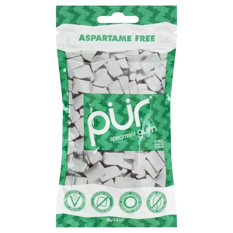 Pur Gum, Spearmint, Aspartame Free, Pouch (2.8 oz) - Instacart