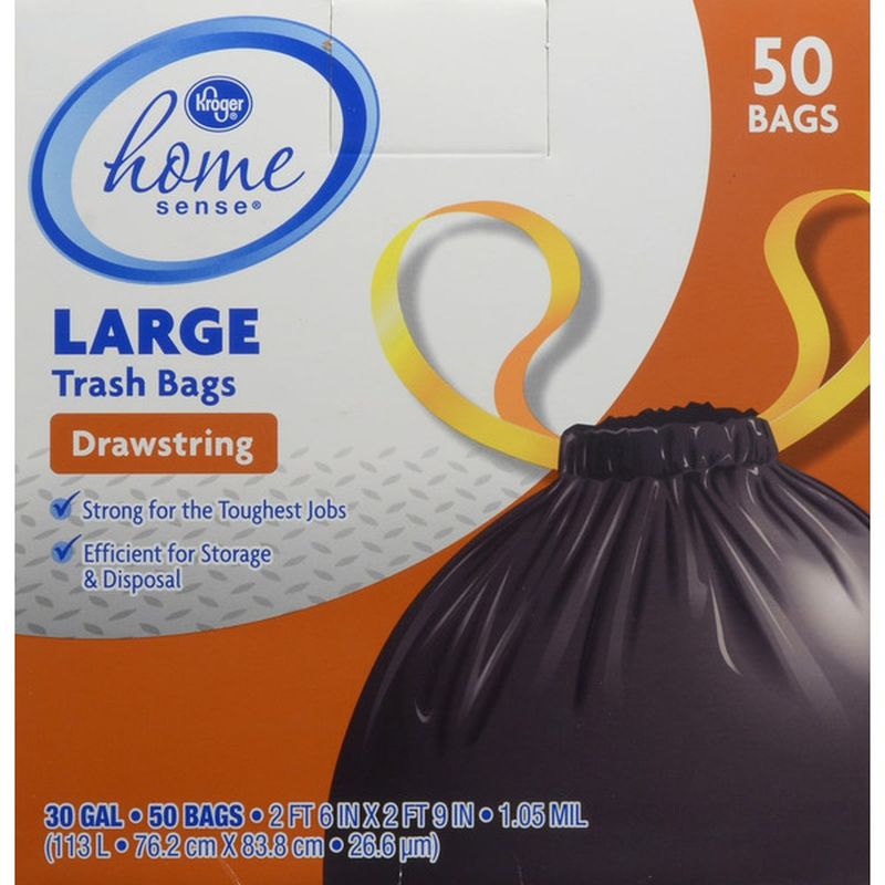 Home Sense Drawstring Large Trash Bags