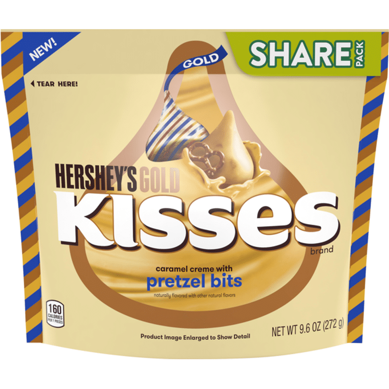 Hershey Hershey S Gold Kisses With Pretzel Bits Candy 9 6 Oz Instacart