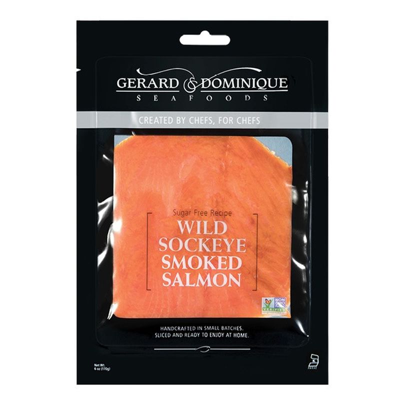 Gerard & Dominique Seafoods Wild Sockeye Smoked Salmon (6 Oz) - Instacart