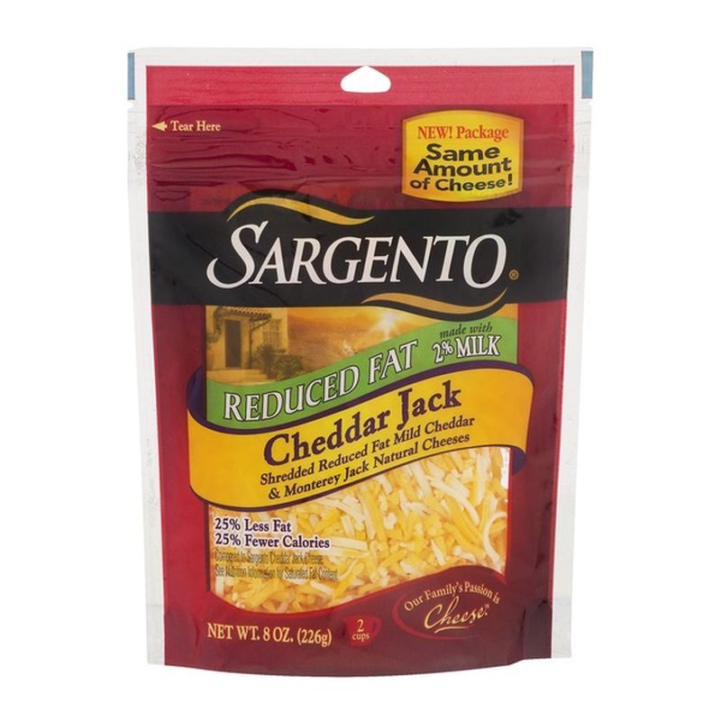 Sargento® Reduced Fat Cheddar Jack Shredded Cheese (8 oz) Instacart