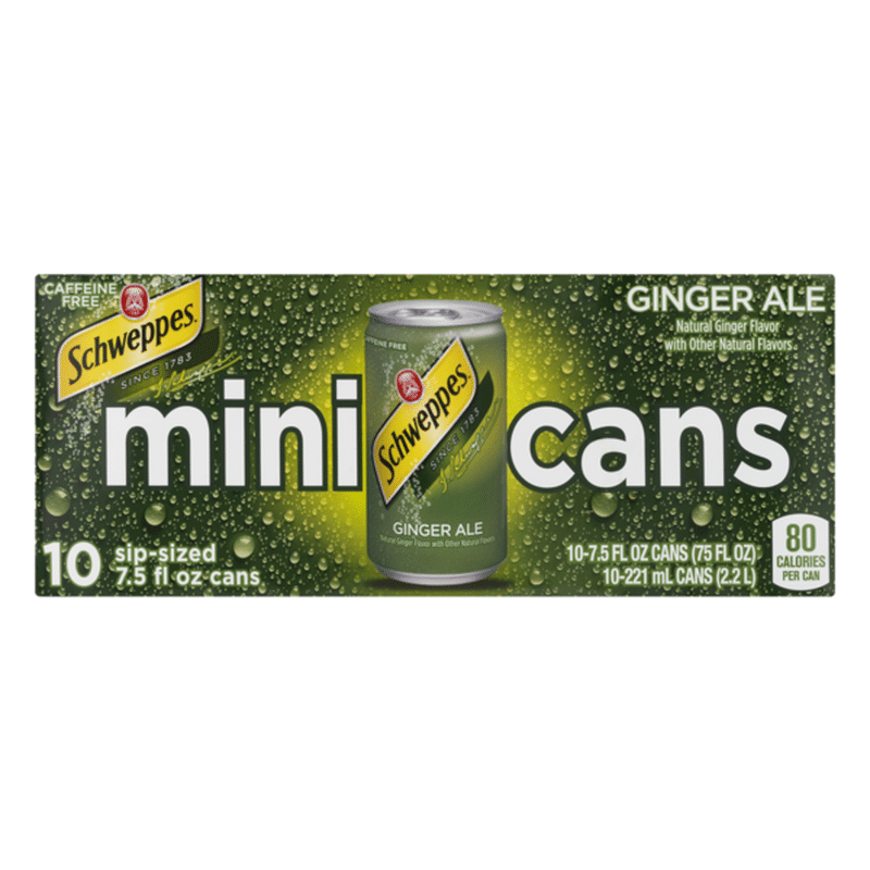 Schweppes Mini Cans Ginger Ale (7.5 fl oz) Instacart