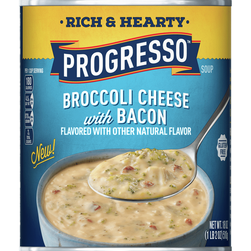 Progresso Soup, Broccoli Cheese, with Bacon (18 oz) Instacart