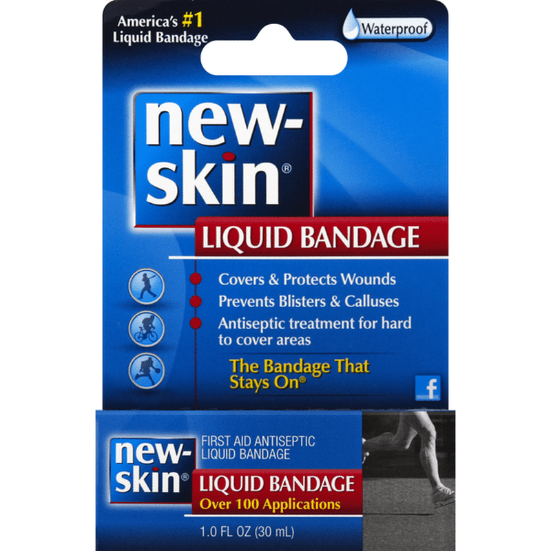 does new skin liquid bandage help healing