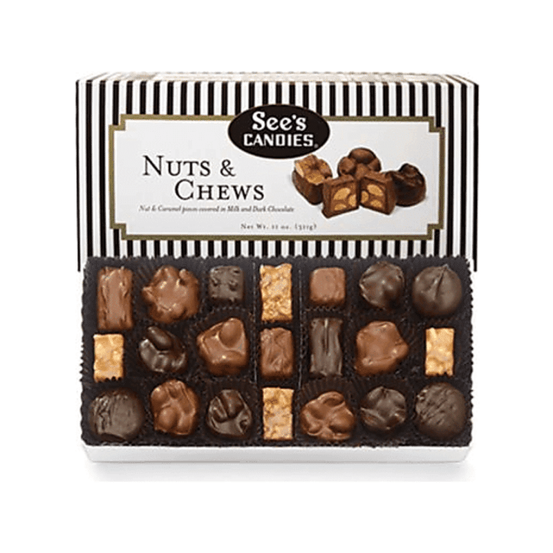 See's Candies Milk & Dark Chocolate Nuts & Chews (11 oz) Instacart