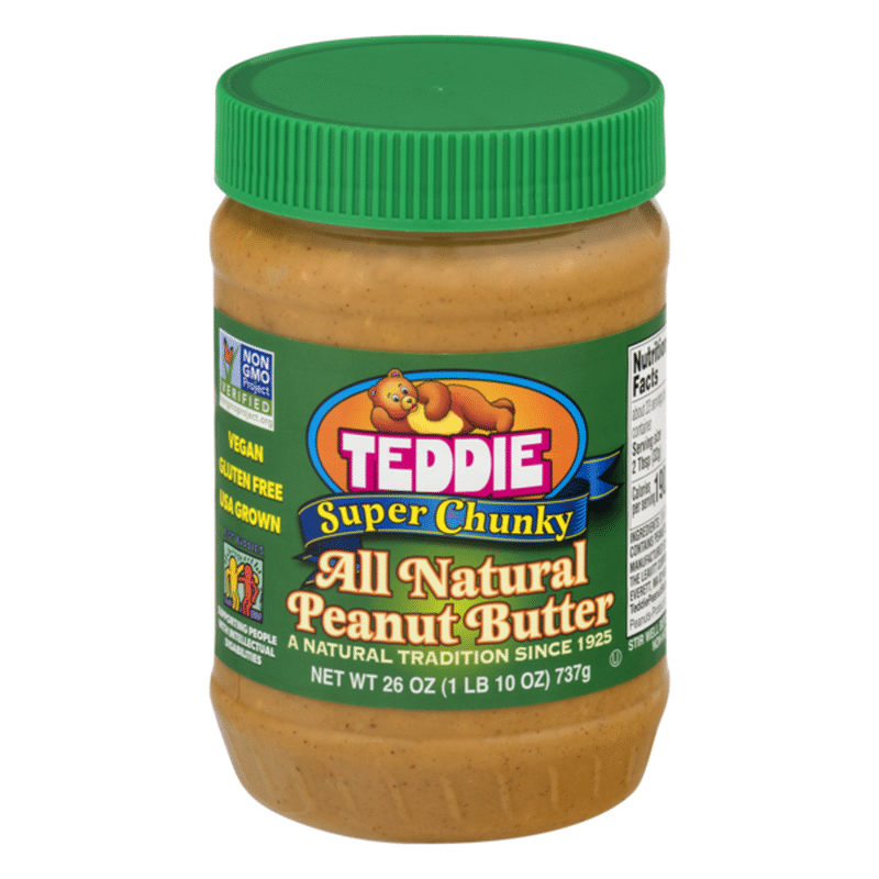 Teddie All Natural Super Chunky Peanut Butter (26 oz) Instacart