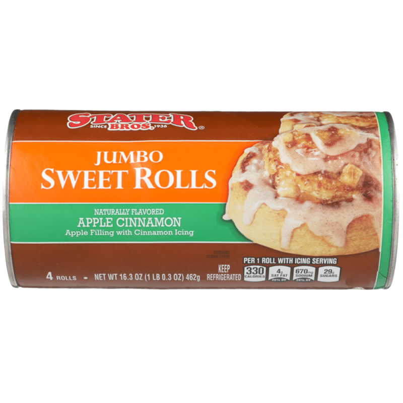 Stater Bros Apple Cinnamon Flavored Apple Filling With Cinnamon Icing