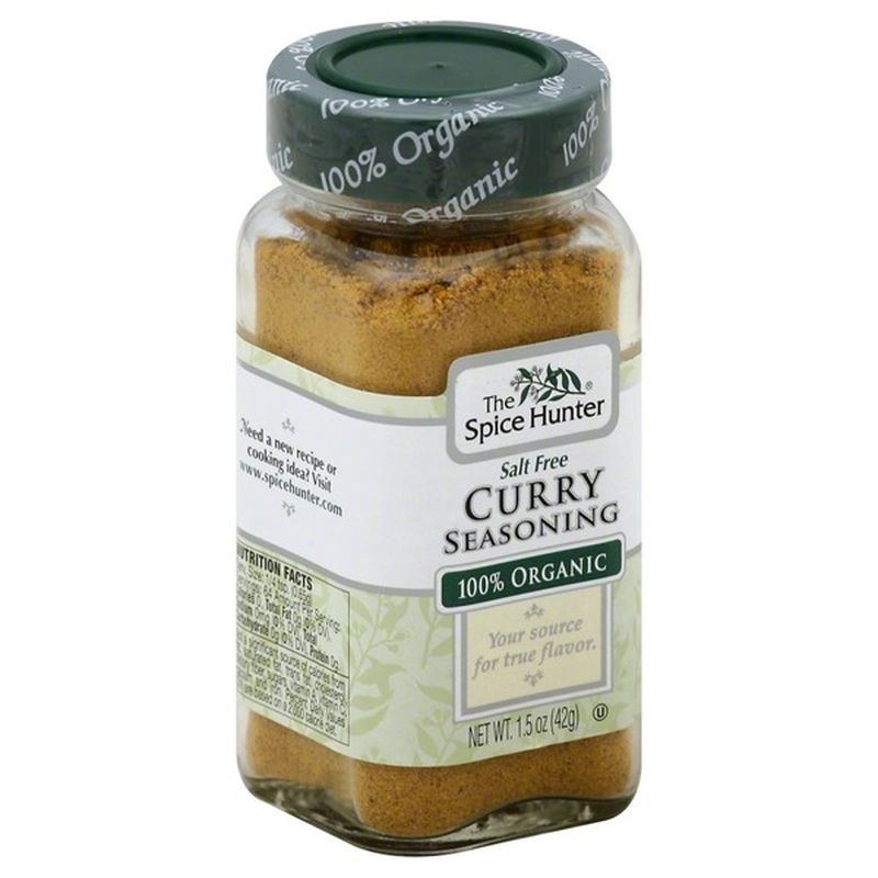 The Spice Hunter Seasoning, Curry, Salt Free, Organic, Bottle (1.5 oz