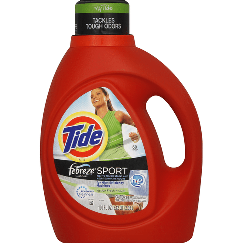 Tide Detergent, Active Fresh Scent (100 oz) Instacart
