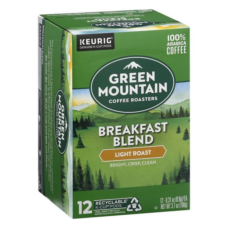 Green Mountain Coffee Coffee, Light Roast, Breakfast Blend, K-Cup Pods