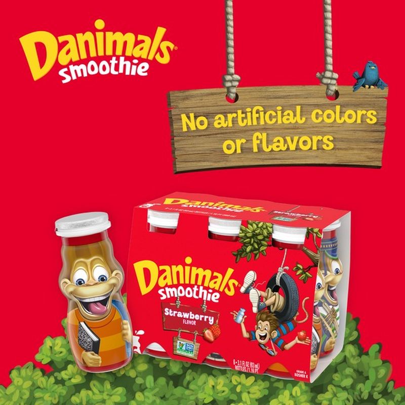Danimals Strawberry Explosion/Strikin' Strawberry Kiwi Smoothies (3.1