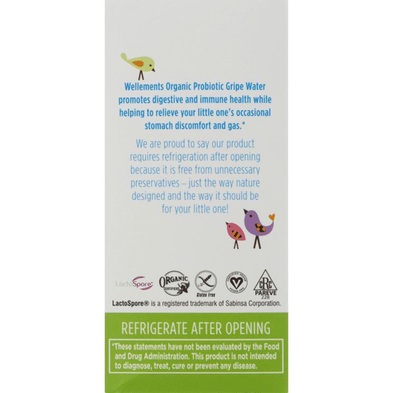 wellements organic probiotic gripe water