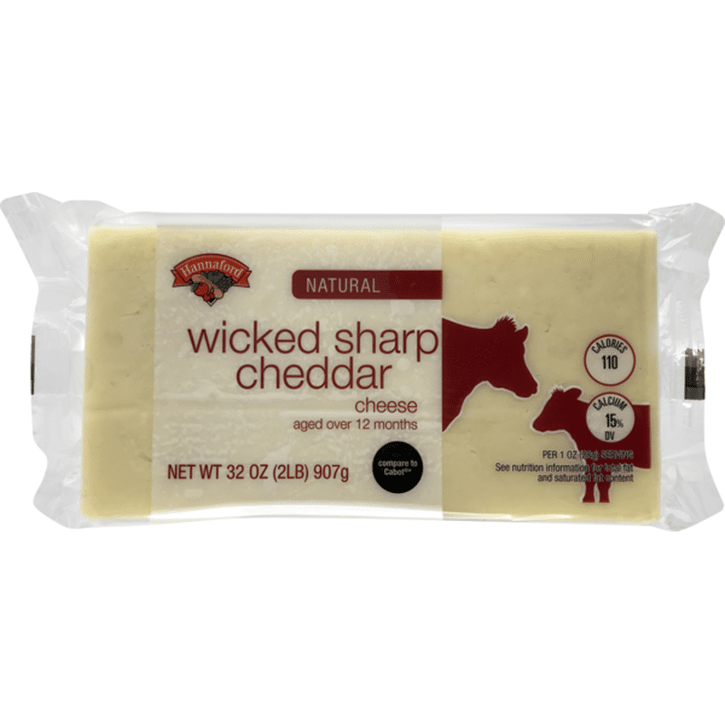 Hannaford Wicked Sharp Cheddar Cheese (32 oz) Instacart