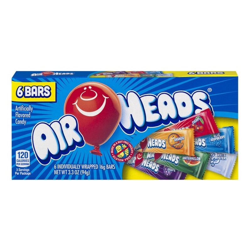 AirHeads Candy Bars, Assorted Flavors (0.55 oz) - Instacart