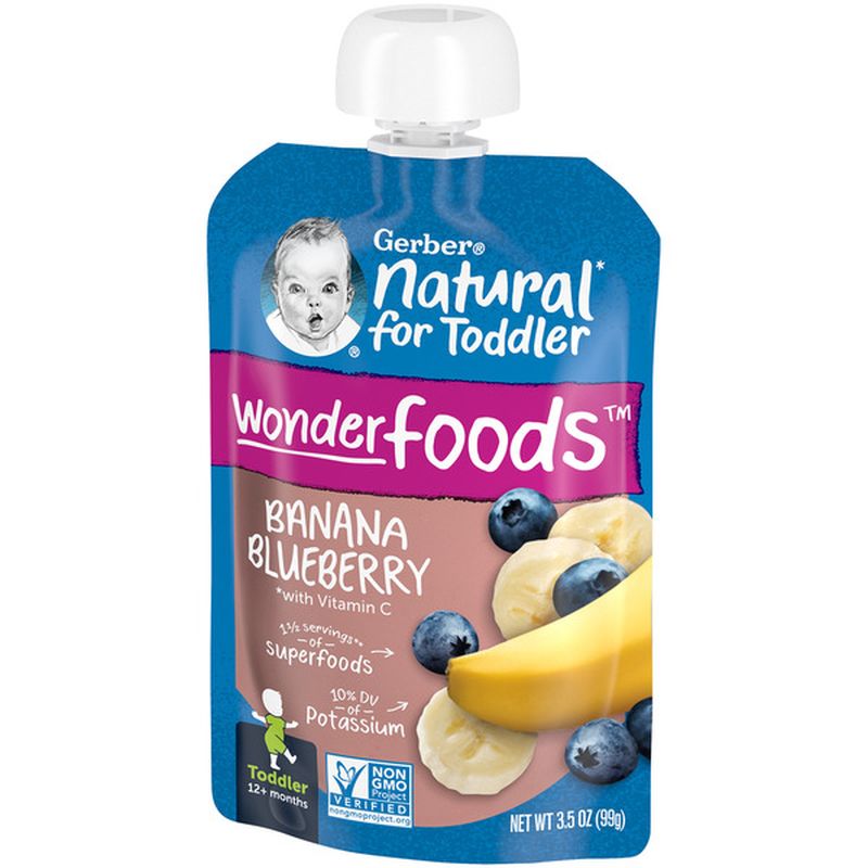 Gerber Natural for Toddler Banana Blueberry Baby Food (3.5 oz) Delivery